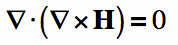 divergence of the curl is zero