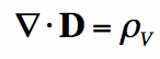 gauss' law for electric fields